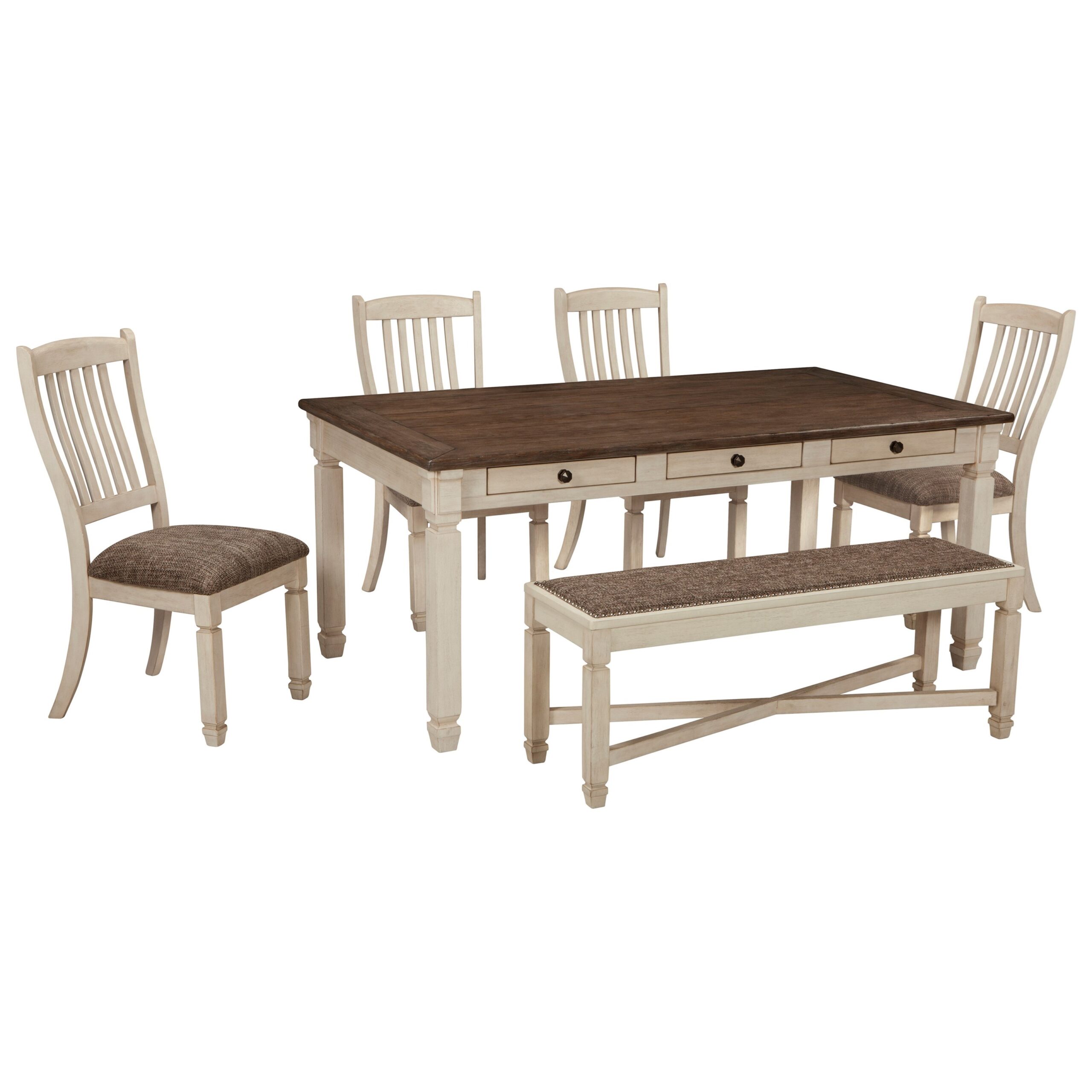 Bolanburg Table & Chair Set with Bench - Ashley Furniture